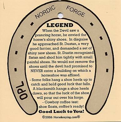 Authentic Lucky Horseshoe card back