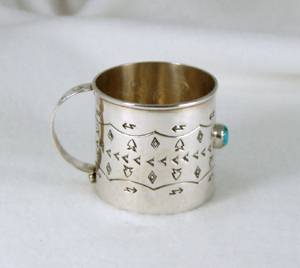 Hand made Native American Indian Jewelry; Navajo Sterling Silver horse bracelet
