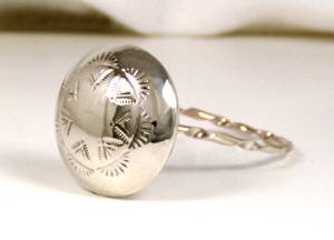 Hand made Native American Indian Jewelry; Navajo Sterling Silver baby rattle