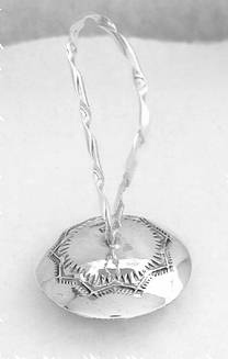 Hand made Native American Indian Jewelry; Navajo Sterling Silver baby rattle