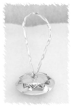 Hand made Native American Indian Jewelry; Navajo Sterling Silver baby rattle