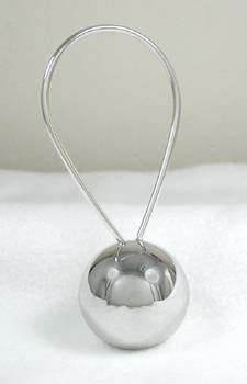 Hand made Native American Indian Jewelry; Navajo Sterling Silver baby rattle