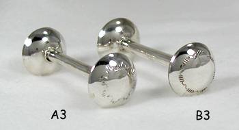 Hand made Native American Indian Jewelry; Navajo Sterling Silver baby rattle