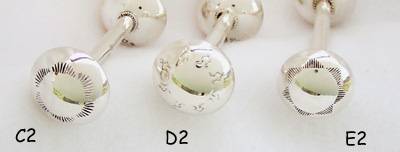 Hand made Native American Indian Jewelry; Navajo Sterling Silver baby rattle