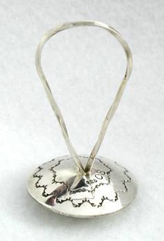 Hand made Native American Indian Jewelry; Navajo Sterling Silver baby rattle