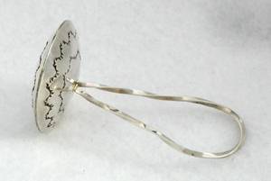 Hand made Native American Indian Jewelry; Navajo Sterling Silver baby rattle