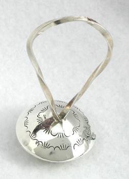 Hand made Native American Indian Jewelry; Navajo Sterling Silver baby rattle
