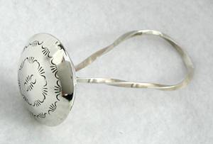 Hand made Native American Indian Jewelry; Navajo Sterling Silver baby rattle