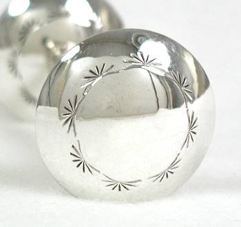 Hand made Native American Indian Jewelry; Navajo Sterling Silver baby rattle