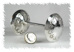Hand made Native American Indian Jewelry; Navajo Sterling Silver baby rattle