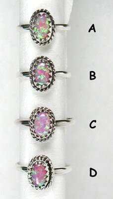Hand made Native American Indian Jewelry; Navajo Sterling Silver Baby Rings