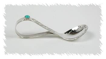 Hand made Native American Indian Navajo Sterling Silver Baby Spoon