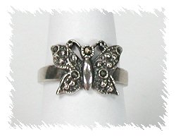 Vintage sterling silver butterfly ring