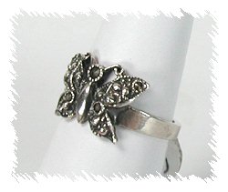 Vintage sterling silver butterfly ring
