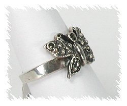 Vintage sterling silver butterfly ring
