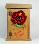 vintage wooden note box