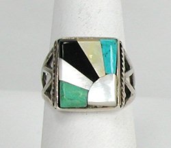 Navajo Sterling Silver  Tkurquoise ring