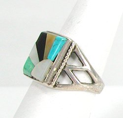 Navajo Sterling Silver  Tkurquoise ring