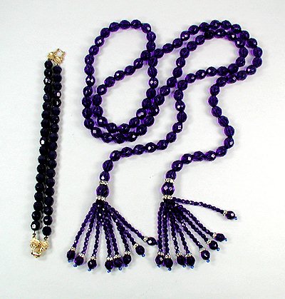 Vintage cobalt necklace and bracelet