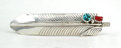 Sterling Silver Navajo Feather Barrette
