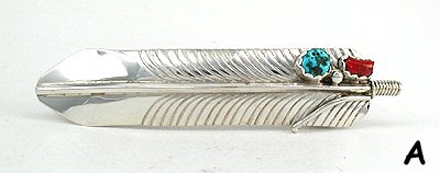 Navajo Sterling Silver Feather Barrette