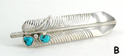 Navajo Sterling Silver Feather Barrette