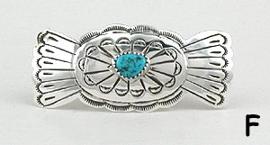 Navajo Sterling Silver Turquoise  Barrette