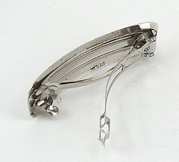 Navajo Sterling Silver Stick turquoise barrette