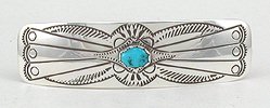 Sterling Silver Navajo turquoise Barrette