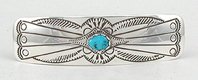 Sterling Silver Navajo turquoise Barrette