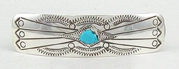 Sterling Silver Navajo turquoise Barrette