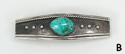 Navajo Sterling Silver and turquoise barrette