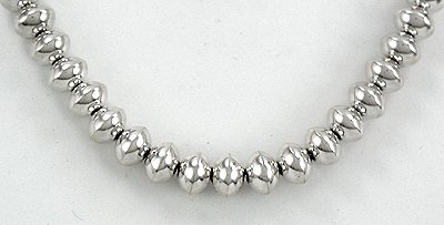 Hand made Native American Indian Jewelry; Navajo Sterling Silver beads