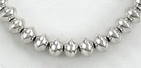 Hand made Native American Indian Jewelry; Navajo Sterling Silver bead necklace