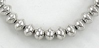 Hand made Native American Indian Jewelry; Navajo Sterling Silver bead necklace