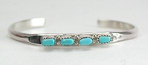 Hand made Native American Indian Jewelry; Navajo Sterling Silver bracelet