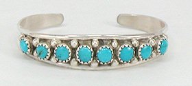 Hand made Native American Indian Jewelry; Navajo Sterling Silver bracelet