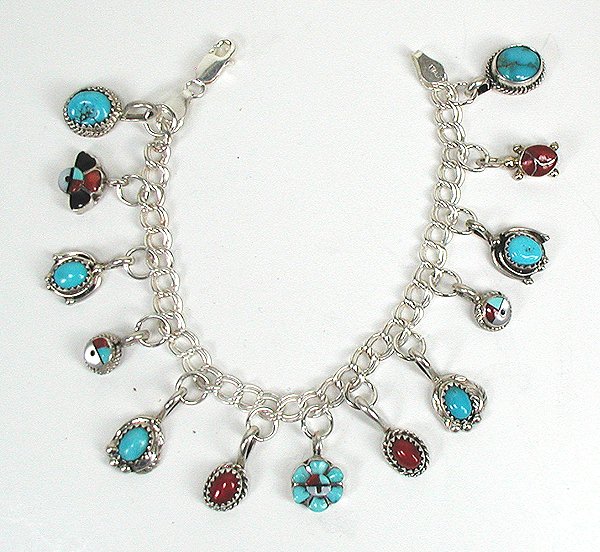 Hand made Sterling Silver Charm Bracelet