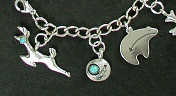 Hand made Sterling Silver Charm Bracelet