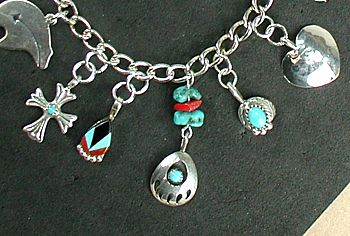 Hand made Sterling Silver Charm Bracelet