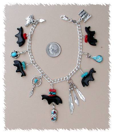 Hand made Sterling Silver Charm Bracelet