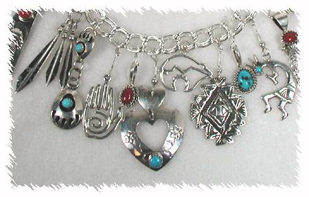 Hand made Sterling Silver Charm Bracelet