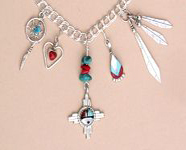 Hand made Sterling Silver charm  bracelet