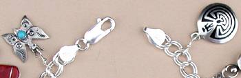 Hand made Sterling Silver Charm Bracelet