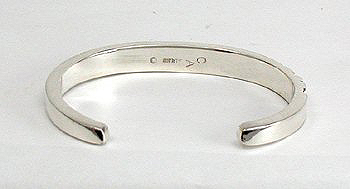 Hand made Native American Indian Navajo Sterling Silver Inlay Bracelet