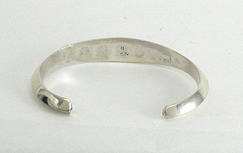 Hand made Native American Indian Navajo Sterling Silver Inlay Bracelet
