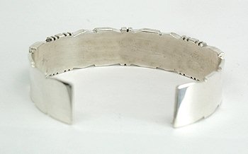 Hand made Native American Indian Zuni Sterling Silver Inlay Bracelet