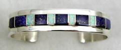 Hand made Native American Indian Jewelry; Navajo Sterling Silver and Turquoise  bracelet