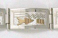 Sterling silver Navajo link bracelet