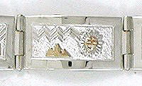 Sterling silver Navajo link bracelet